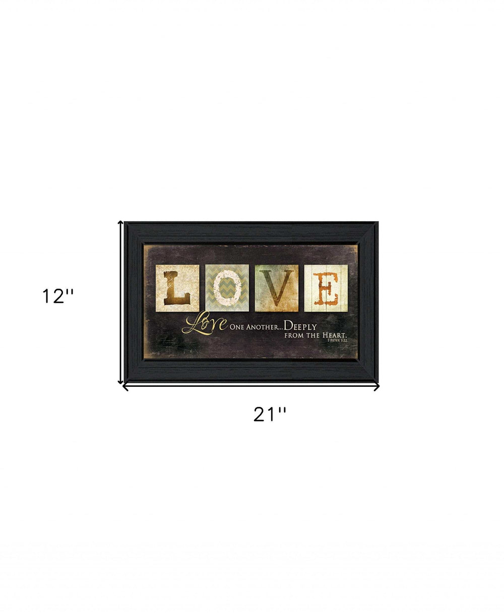 Love One Another 2 Black Framed Print Wall Art - Homeroots - Flyclothing LLC