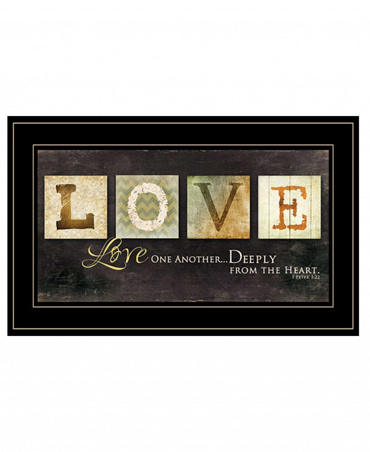 Love One Another 3 Black Framed Print Wall Art - Homeroots - Flyclothing LLC