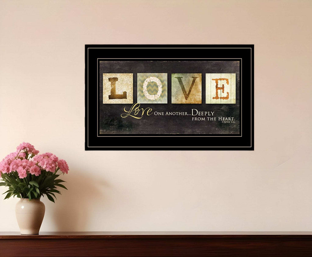 Love One Another 3 Black Framed Print Wall Art - Homeroots - Flyclothing LLC