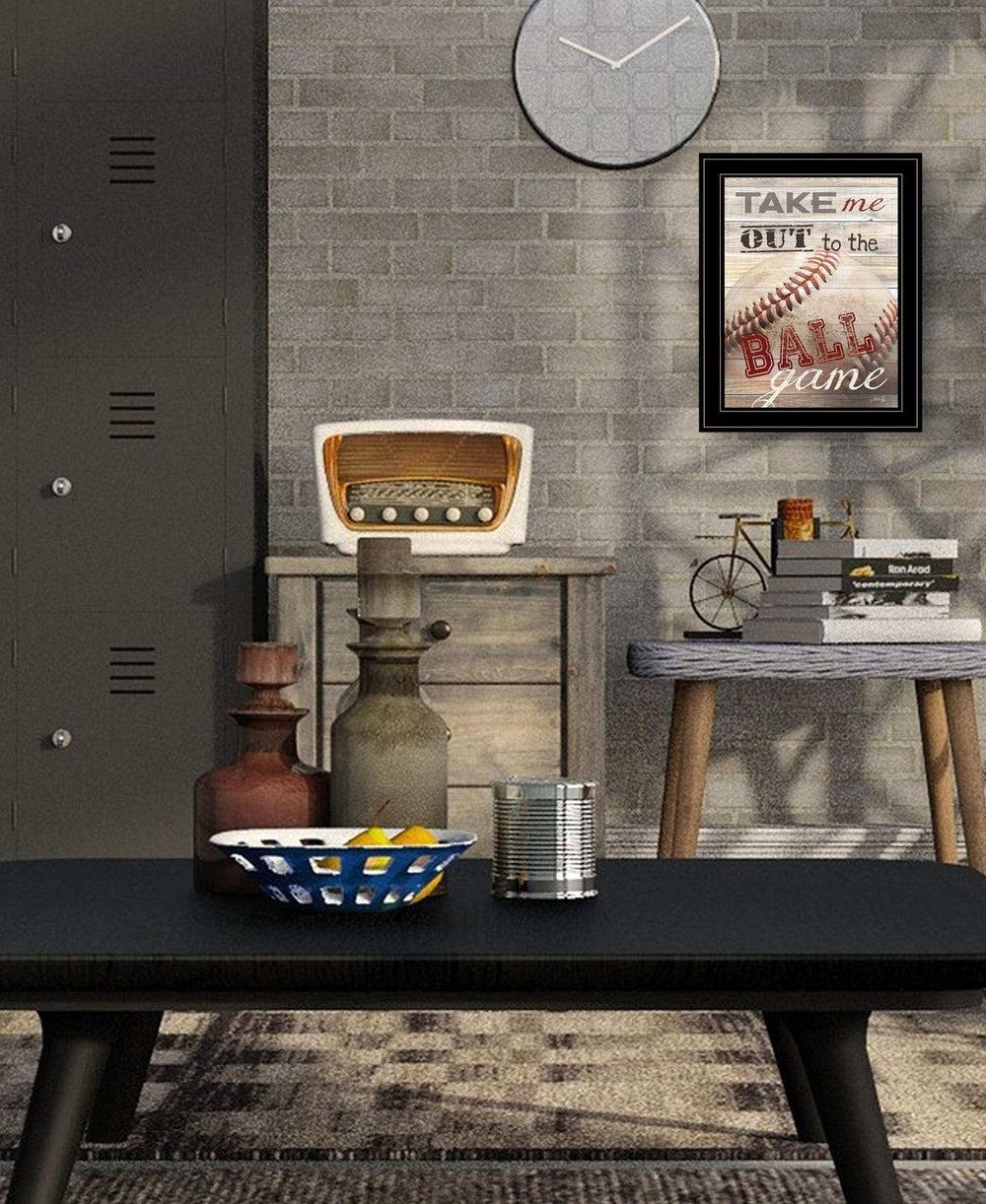 Take Me Out to the Ball Game 2 Black Framed Print Wall Art - Homeroots - Flyclothing LLC