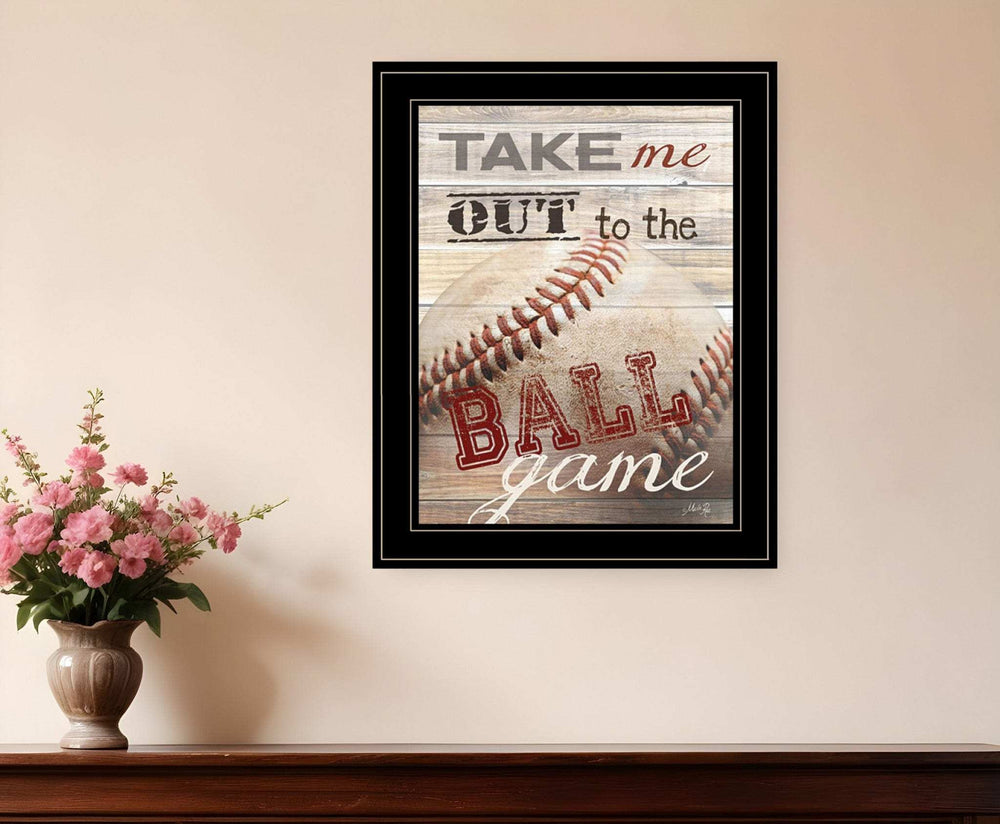Take Me Out to the Ball Game 2 Black Framed Print Wall Art - Homeroots - Flyclothing LLC