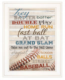 Hey Batter Batter 1 White Framed Print Wall Art - Homeroots - Flyclothing LLC