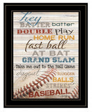 Hey Batter Batter 2 Black Framed Print Wall Art - Homeroots - Flyclothing LLC