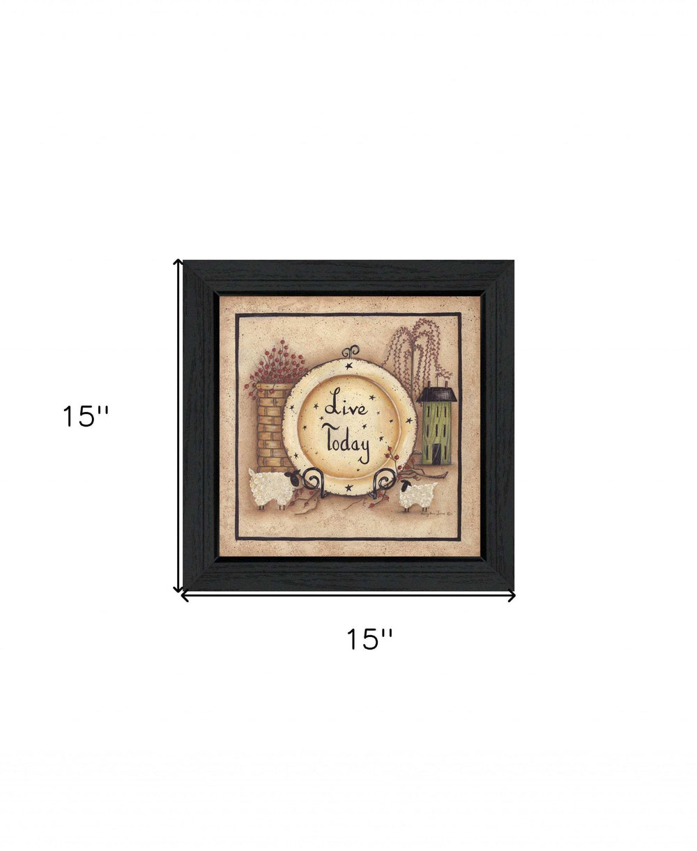 Live Today 4 Black Framed Print Wall Art - Homeroots - Flyclothing LLC
