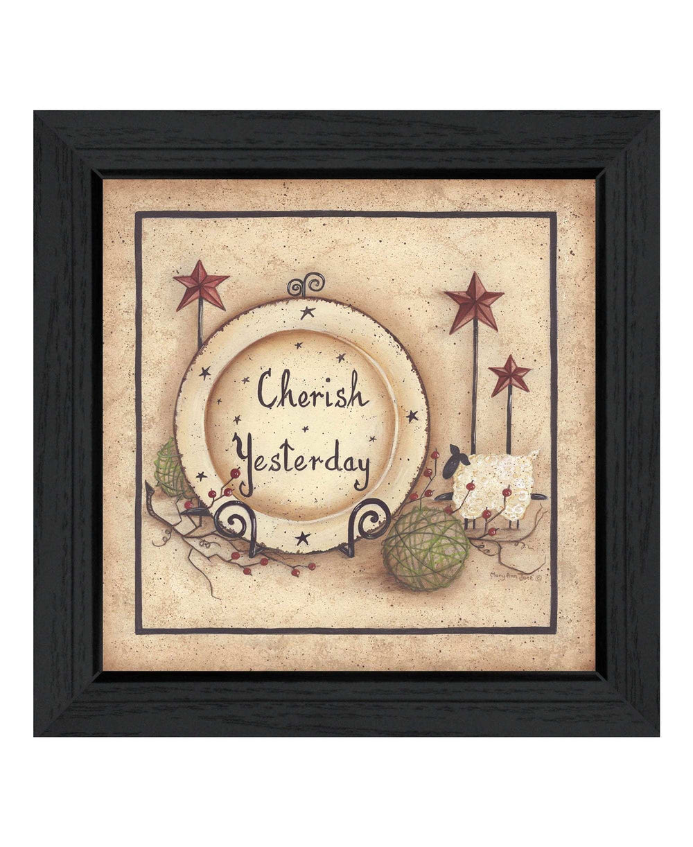 Cherish Yesterday 4 Black Framed Print Wall Art - Homeroots - Flyclothing LLC