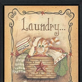 Laundry 1 Black Picture Frame Print Bathroom Wall Art - Homeroots - Flyclothing LLC