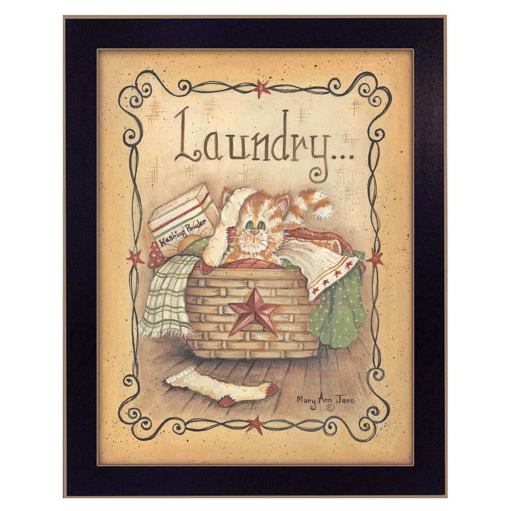 Laundry 2 Black Framed Print Bathroom Wall Art - Homeroots - Flyclothing LLC