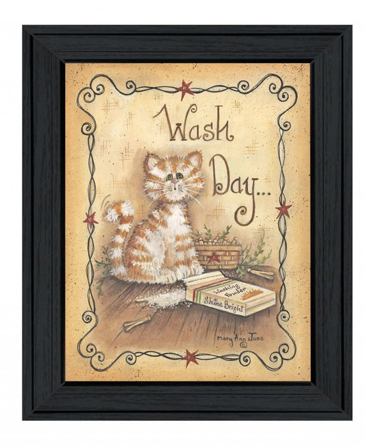 Wash Day 2 Black Framed Print Laundry Wall Art - Homeroots - Flyclothing LLC