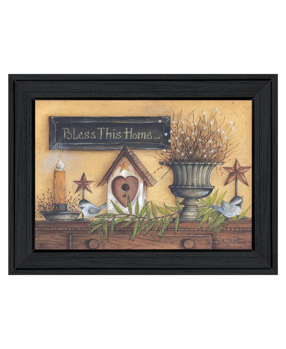 Bless this Home 3 Black Framed Print Wall Art - Homeroots - Flyclothing LLC