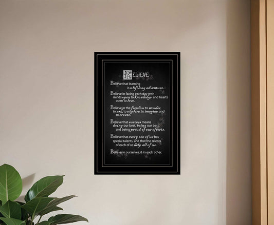 Believe 2 Black Framed Print Wall Art - Homeroots - Flyclothing LLC