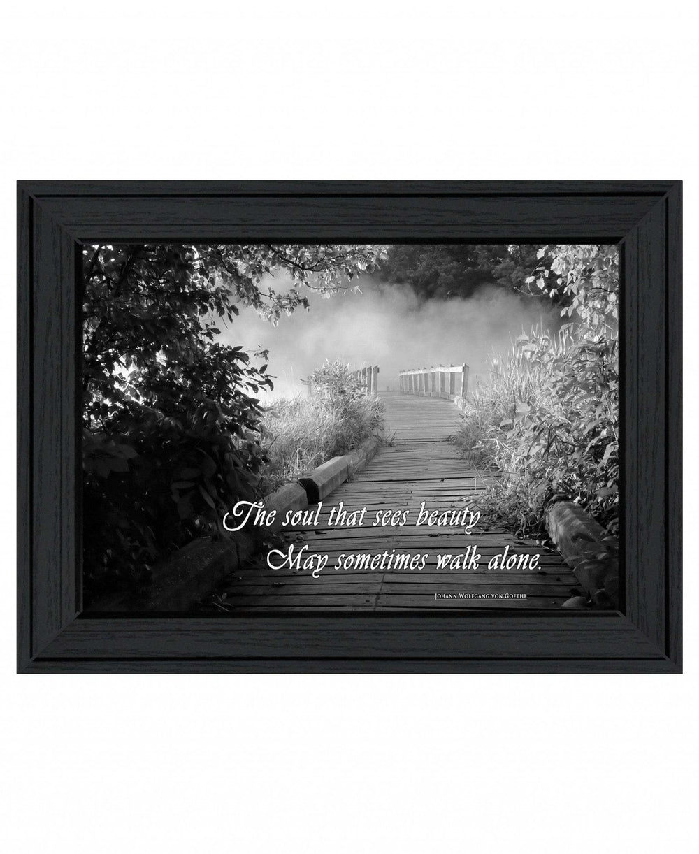 Beauty Grayscale 1 Black Framed Print Wall Art - Homeroots - Flyclothing LLC