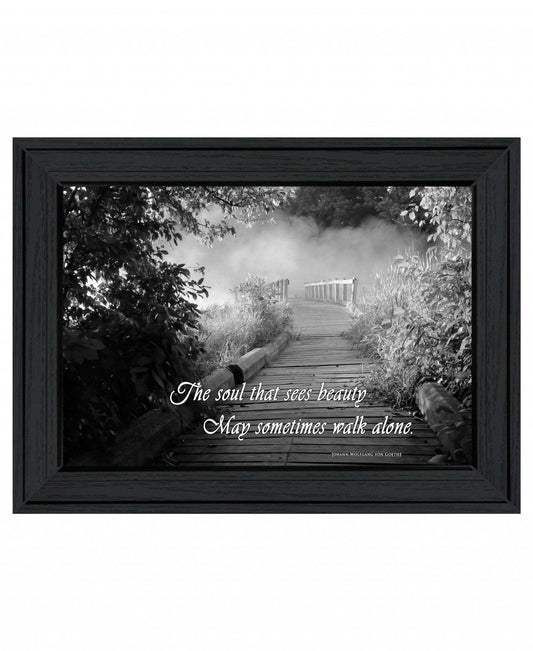 Beauty Grayscale 1 Black Framed Print Wall Art - Homeroots - Flyclothing LLC