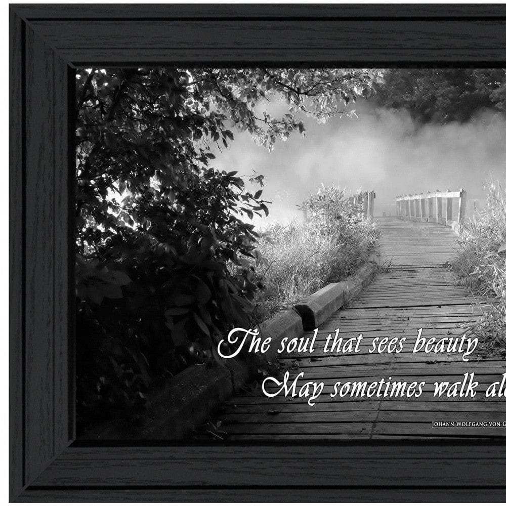 Beauty Grayscale 1 Black Framed Print Wall Art - Homeroots - Flyclothing LLC