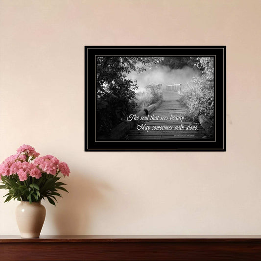 Beauty Grayscale 2 Black Framed Print Wall Art - Homeroots - Flyclothing LLC