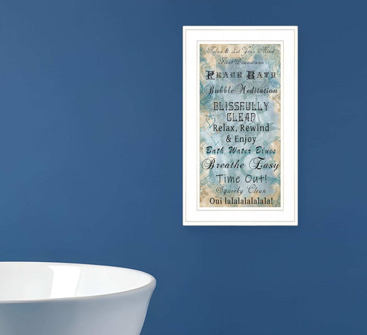 Paris Bath 1 White Framed Print Bathroom Wall Art - Homeroots - Flyclothing LLC