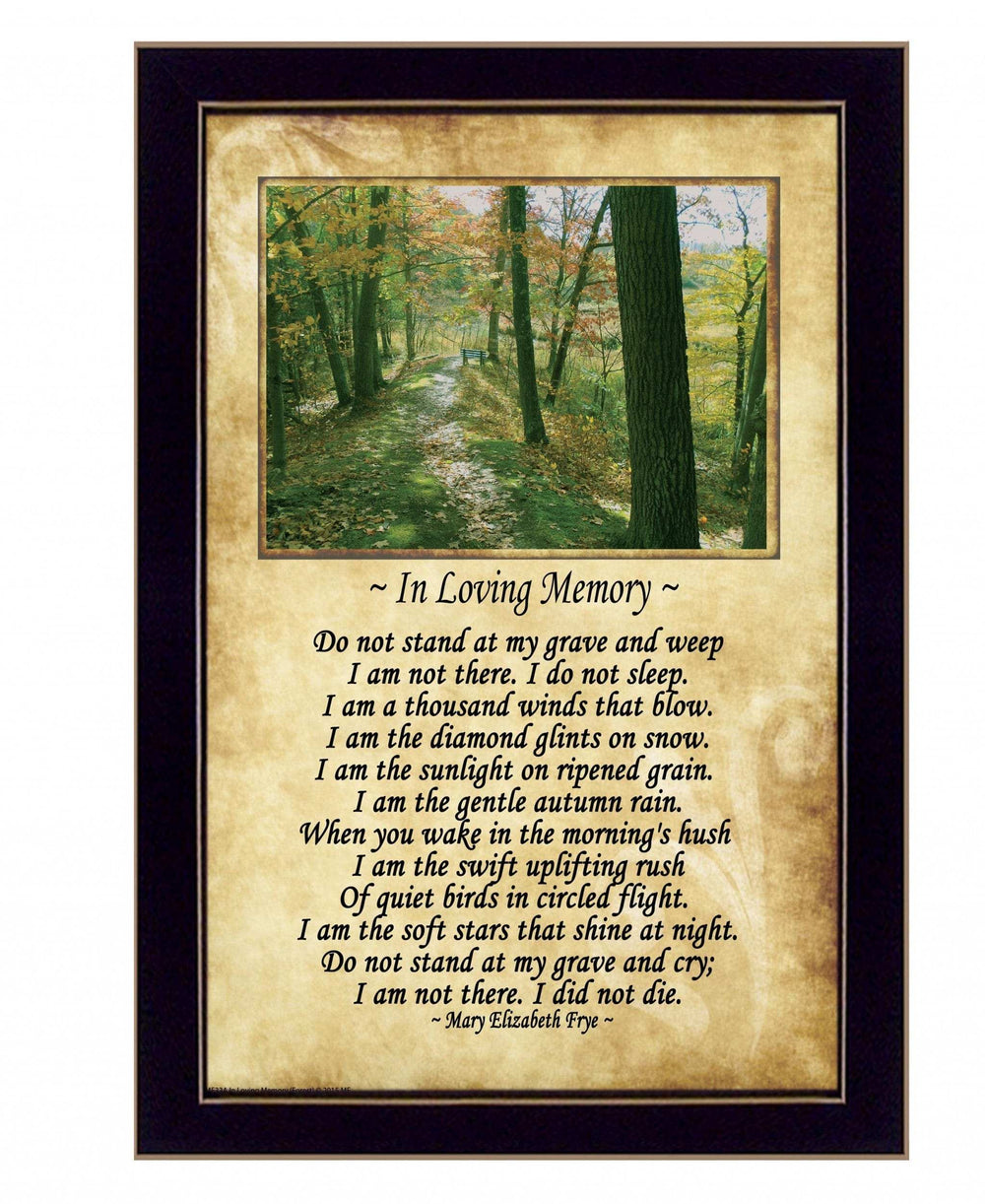 In Loving Memory Forest Black Framed Print Wall Art - Homeroots - Flyclothing LLC
