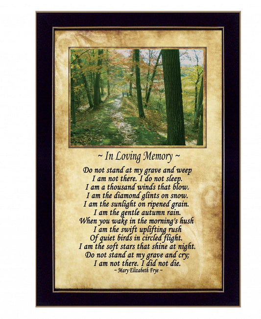 In Loving Memory Forest Black Framed Print Wall Art - Homeroots - Flyclothing LLC