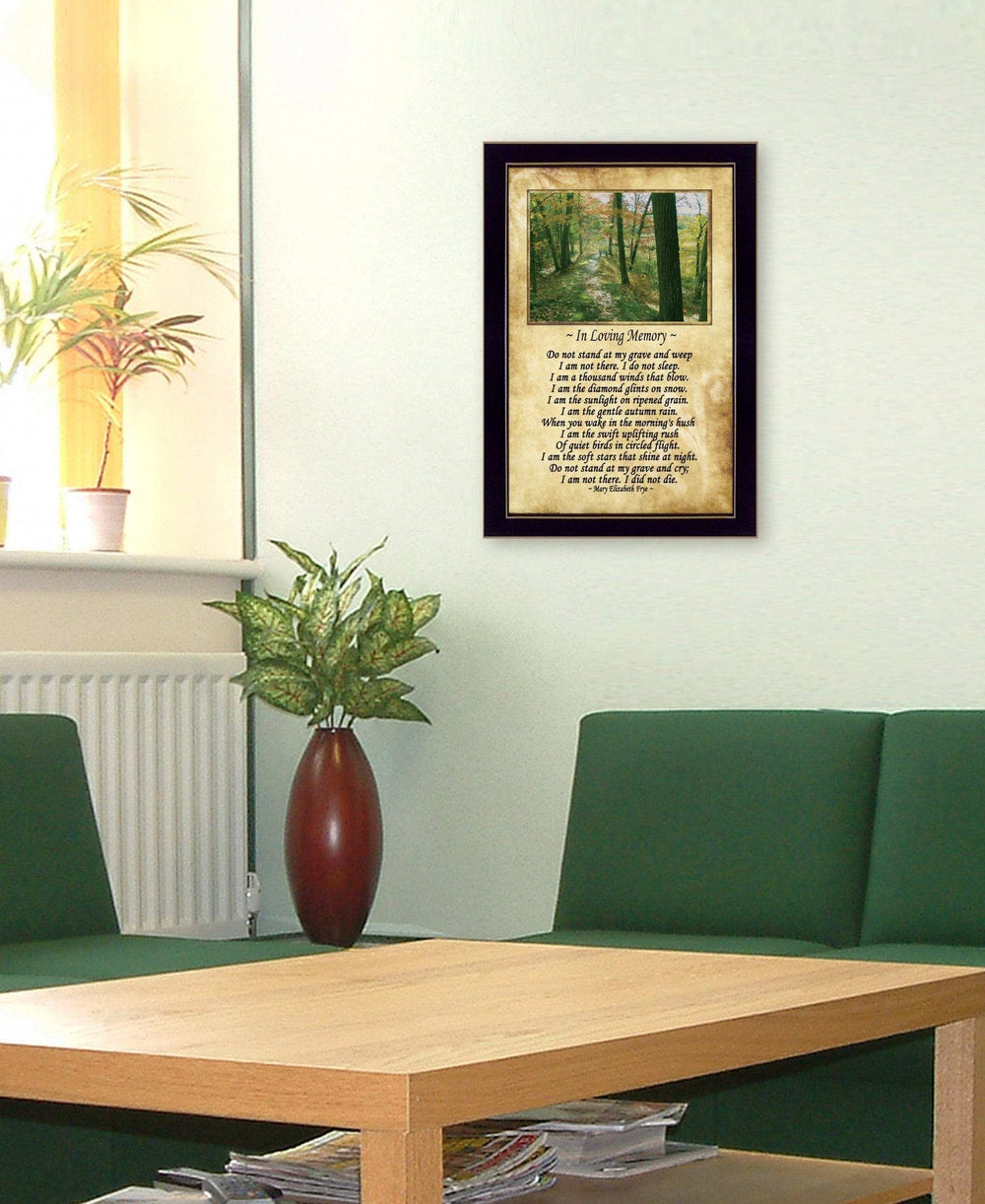 In Loving Memory Forest Black Framed Print Wall Art - Homeroots - Flyclothing LLC