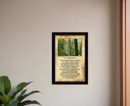 In Loving Memory Forest Black Framed Print Wall Art - Homeroots - Flyclothing LLC