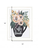 Coffee Break 1 White Framed Print Kitchen Wall Art - Homeroots - Flyclothing LLC