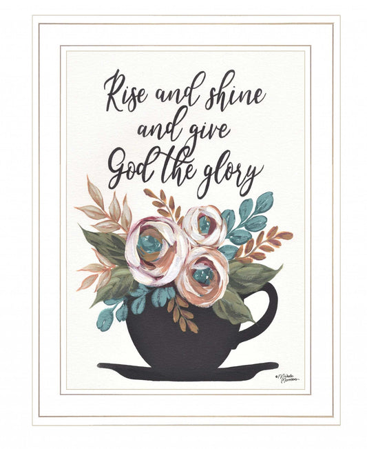 Rise and Shine 5 White Framed Print Wall Art - Homeroots - Flyclothing LLC