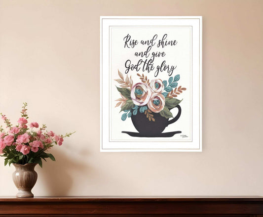 Rise and Shine 5 White Framed Print Wall Art - Homeroots - Flyclothing LLC