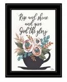 Rise and Shine 6 Black Framed Print Wall Art - Homeroots - Flyclothing LLC