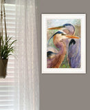 Blue Heron Duet 1 White Framed Print Wall Art - Homeroots - Flyclothing LLC