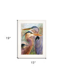 Blue Heron Duet 1 White Framed Print Wall Art - Homeroots - Flyclothing LLC