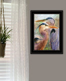Blue Heron Duet 2 Black Framed Print Wall Art - Homeroots - Flyclothing LLC
