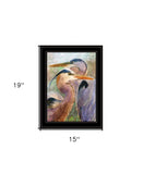Blue Heron Duet 2 Black Framed Print Wall Art - Homeroots - Flyclothing LLC