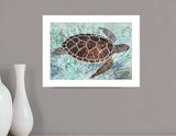 Sea Turtles Collage 1 White Framed Print Wall Art - Homeroots - Flyclothing LLC