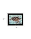 Sea Turtles Collage 1 Black Framed Print Wall Art - Homeroots - Flyclothing LLC