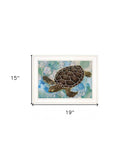 Sea Turtles Collage II 1 White Framed Print Wall Art - Homeroots - Flyclothing LLC