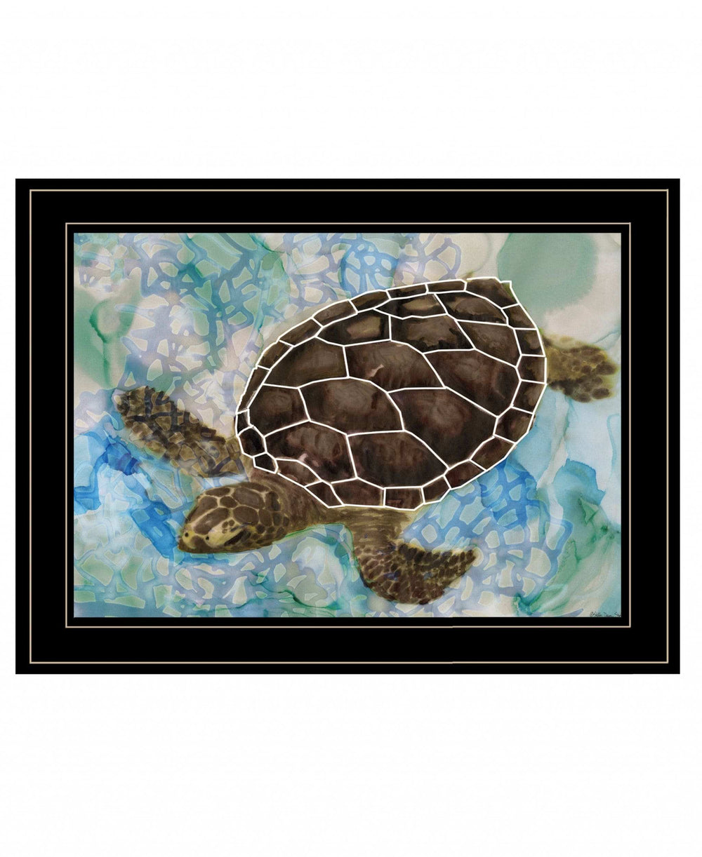 Sea Turtles Collage II 2 Black Framed Print Wall Art - Homeroots - Flyclothing LLC