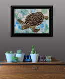 Sea Turtles Collage II 2 Black Framed Print Wall Art - Homeroots - Flyclothing LLC