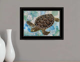 Sea Turtles Collage II 2 Black Framed Print Wall Art - Homeroots - Flyclothing LLC