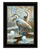 Marsh Herons II 2 Black Framed Print Wall Art - Homeroots - Flyclothing LLC