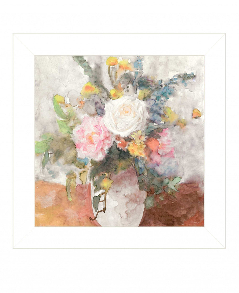Table Bouquet 2 White Framed Print Wall Art - Homeroots - Flyclothing LLC