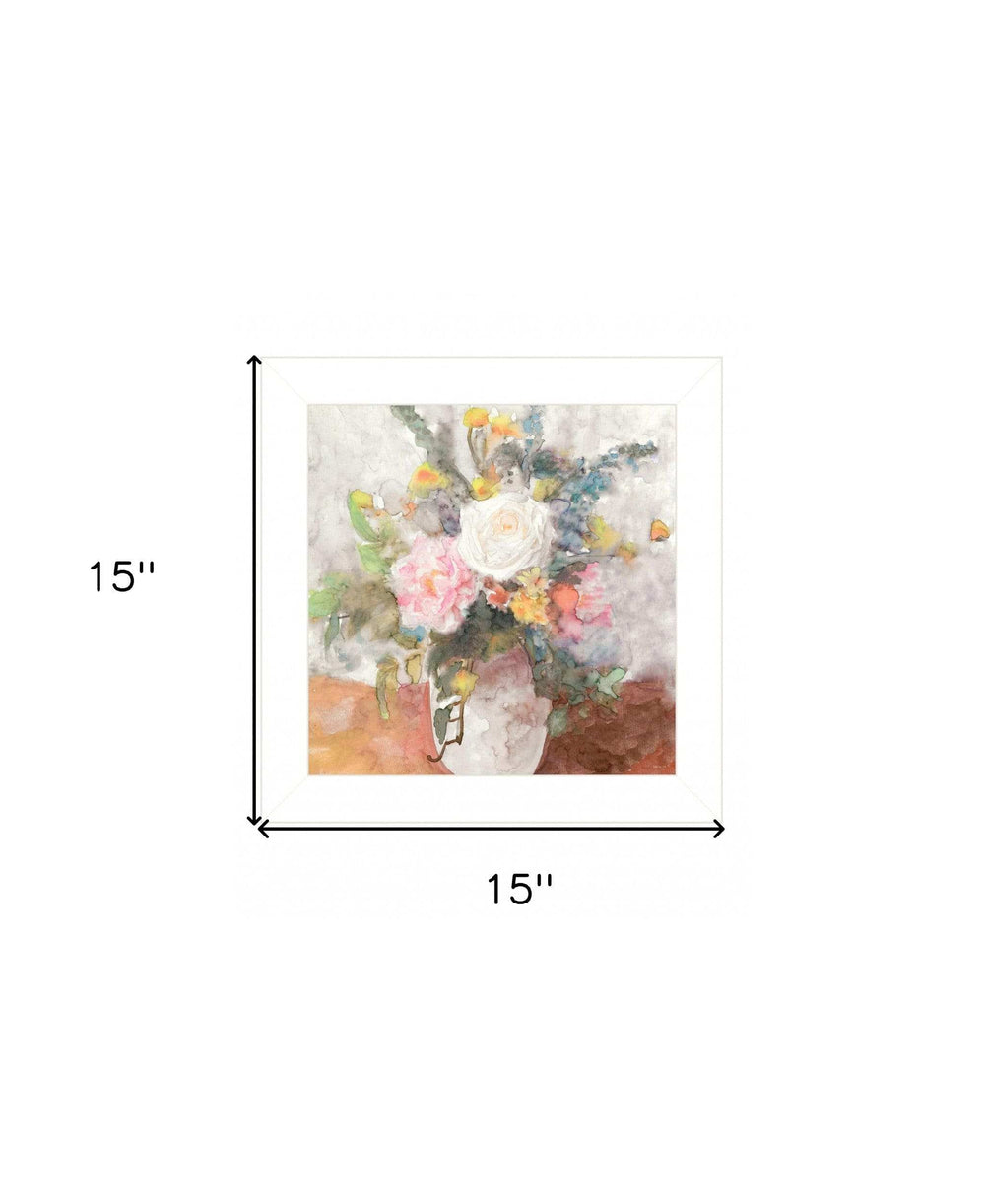 Table Bouquet 2 White Framed Print Wall Art - Homeroots - Flyclothing LLC