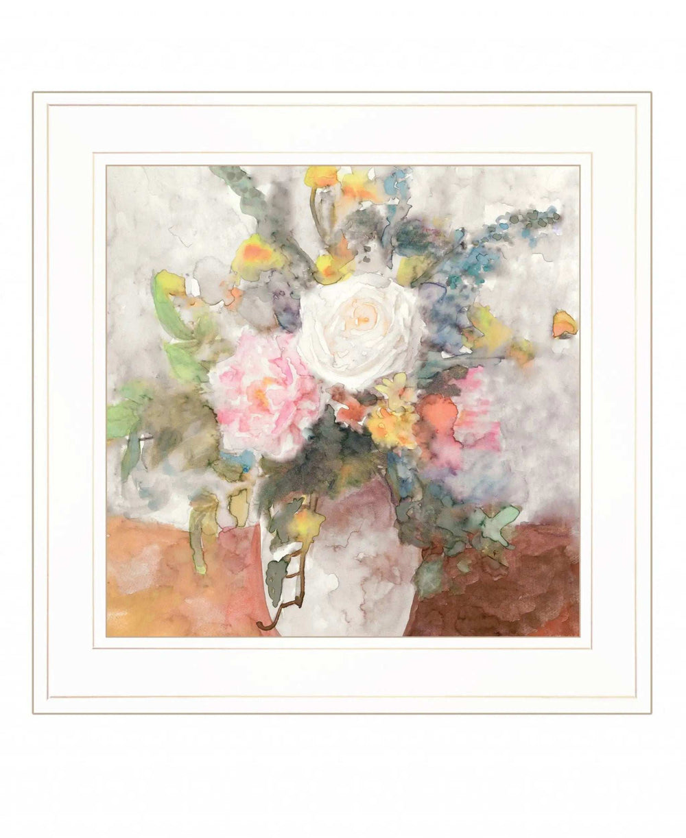 Table Bouquet 2 White Framed Print Wall Art - Homeroots - Flyclothing LLC