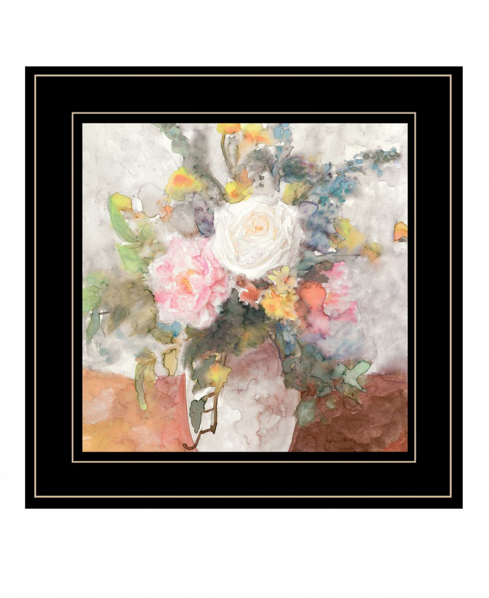 Table Bouquet 2 Black Framed Print Wall Art - Homeroots - Flyclothing LLC