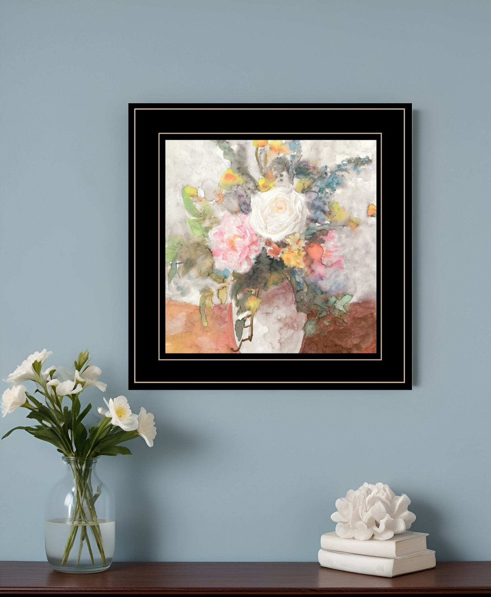 Table Bouquet 2 Black Framed Print Wall Art - Homeroots - Flyclothing LLC