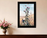 Meadow Butterflies 2 Black Framed Print Wall Art - Homeroots - Flyclothing LLC