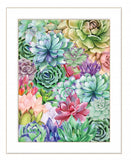 Succulents Paradise 1 White Framed Print Wall Art - Homeroots - Flyclothing LLC