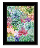Succulents Paradise 3 Black Framed Print Wall Art - Homeroots - Flyclothing LLC