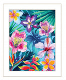 Tropical Flowers 1 White Framed Print Wall Art - Homeroots - Flyclothing LLC
