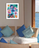 Tropical Flowers 1 White Framed Print Wall Art - Homeroots - Flyclothing LLC