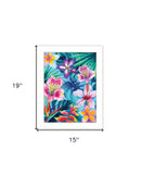 Tropical Flowers 1 White Framed Print Wall Art - Homeroots - Flyclothing LLC