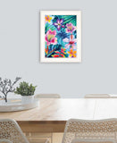 Tropical Flowers 2 White Framed Print Wall Art - Homeroots - Flyclothing LLC